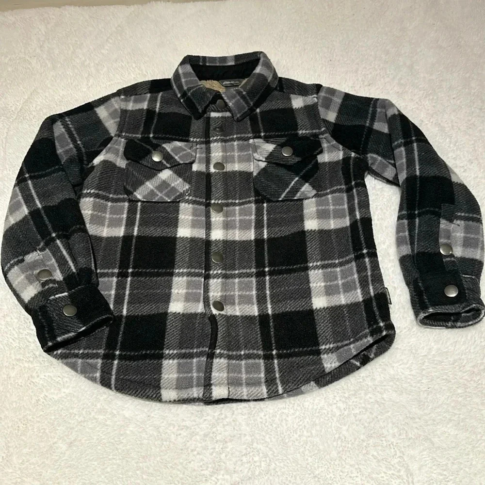 Eddie Bauer kids Sherpa lined flannel size 4/5